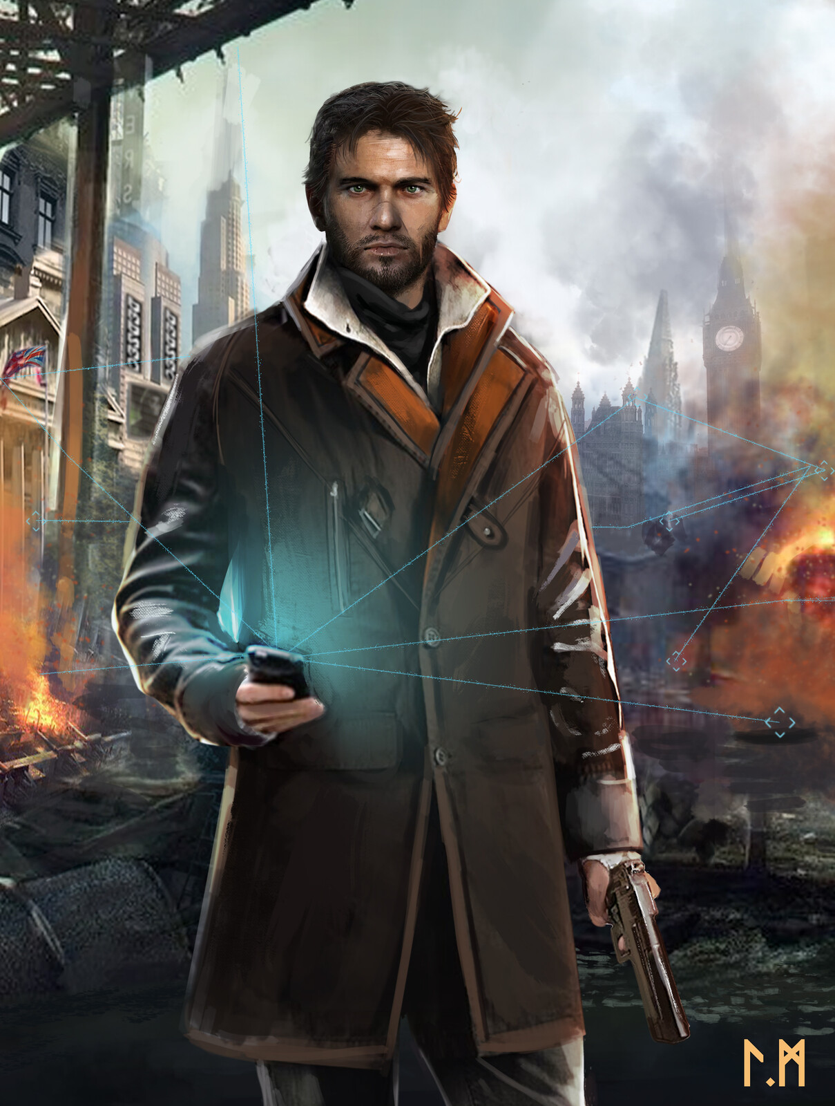 Mel Any - Watch Dogs Legion - Aiden Pearce - FANART