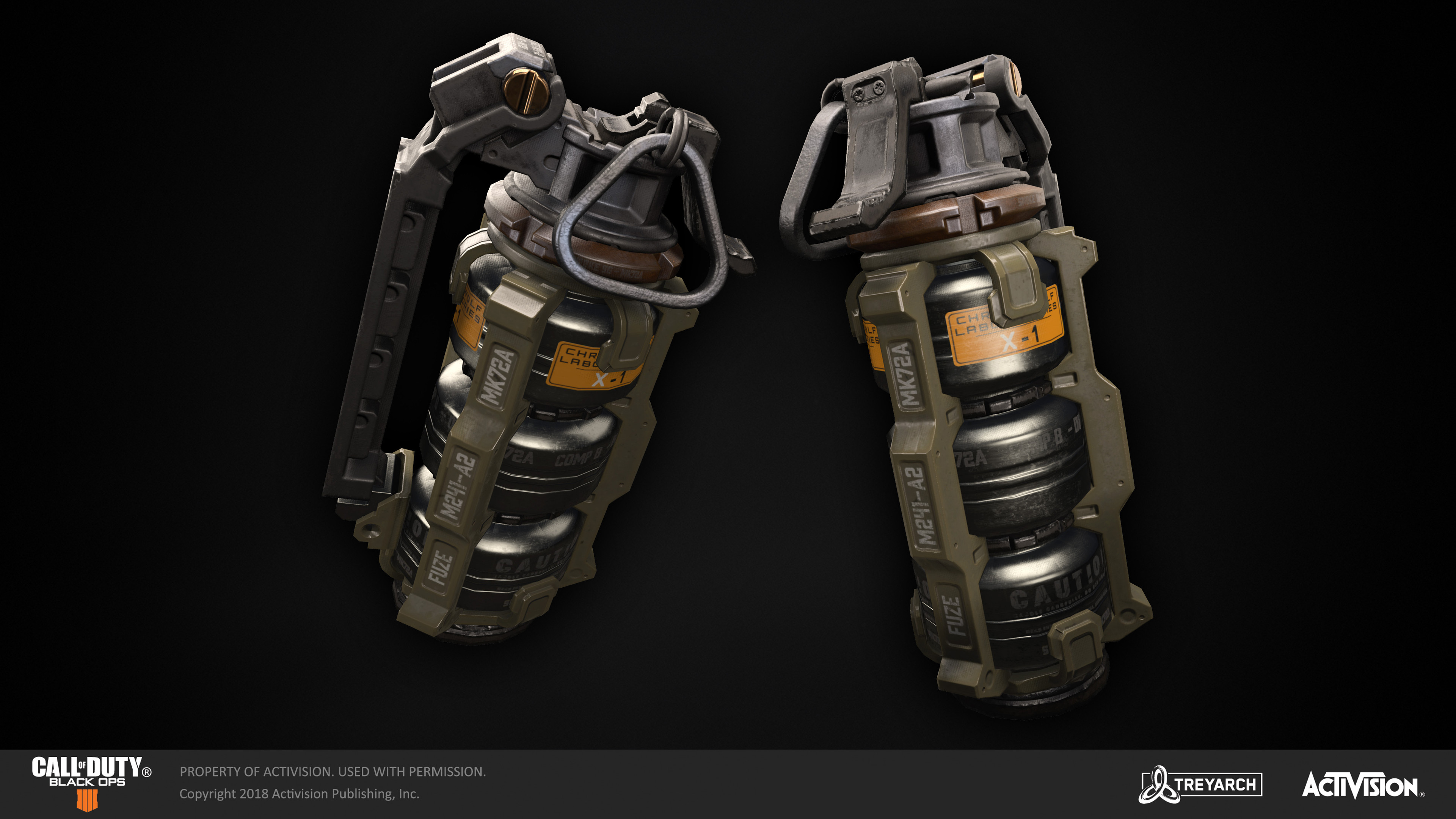 A smoke grenade made for Spectre. Blockout: Blaed Hutchinson. I was Responsible Low &amp; highpoly, textures.