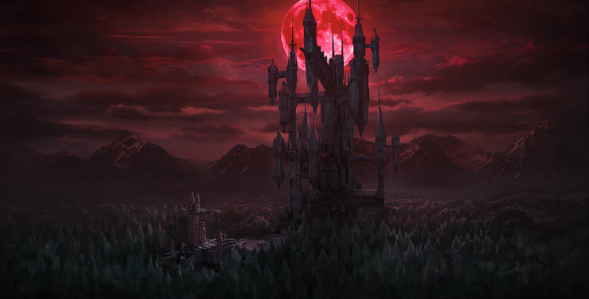 Castlevania season 3 background design.