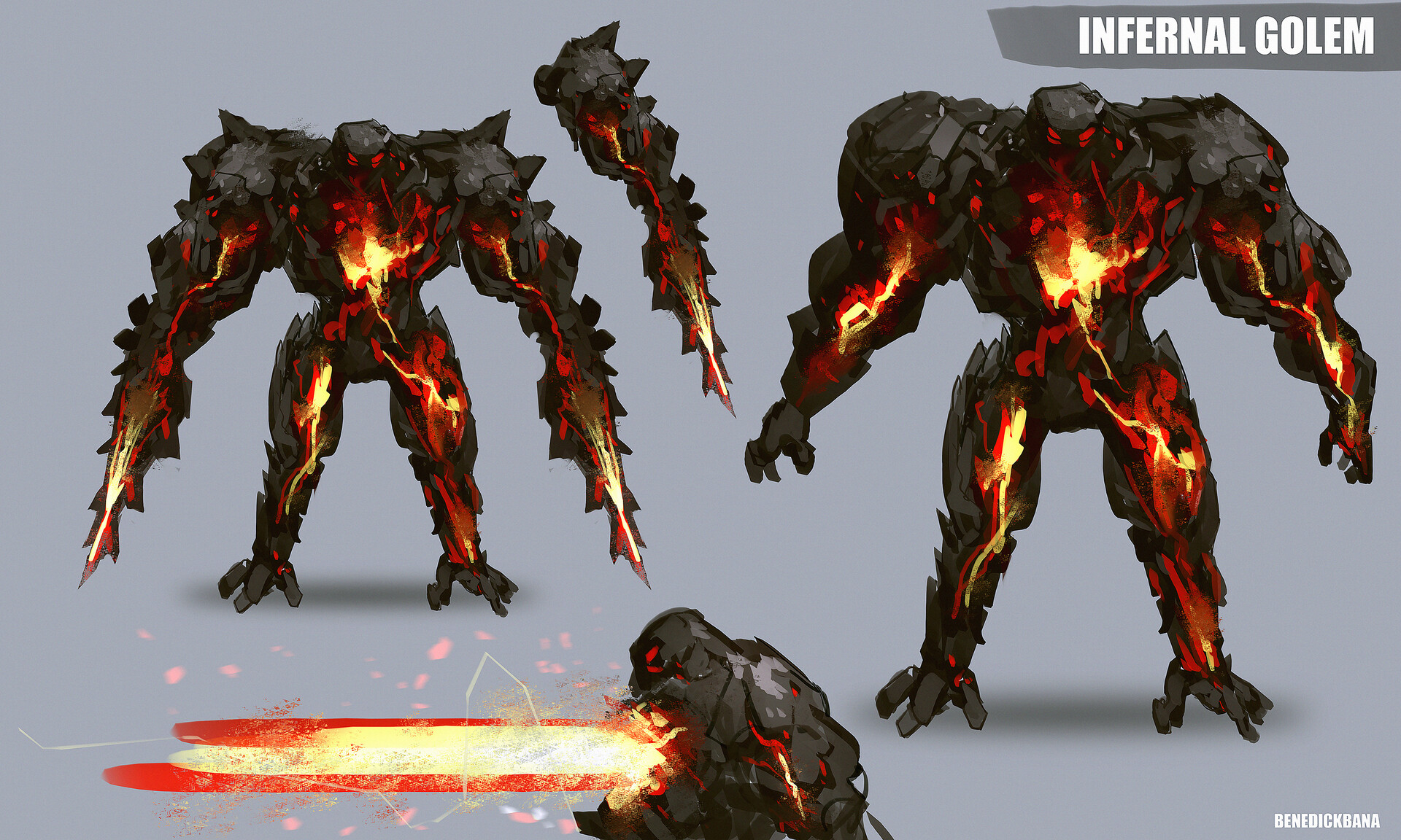 ArtStation Fire Golem