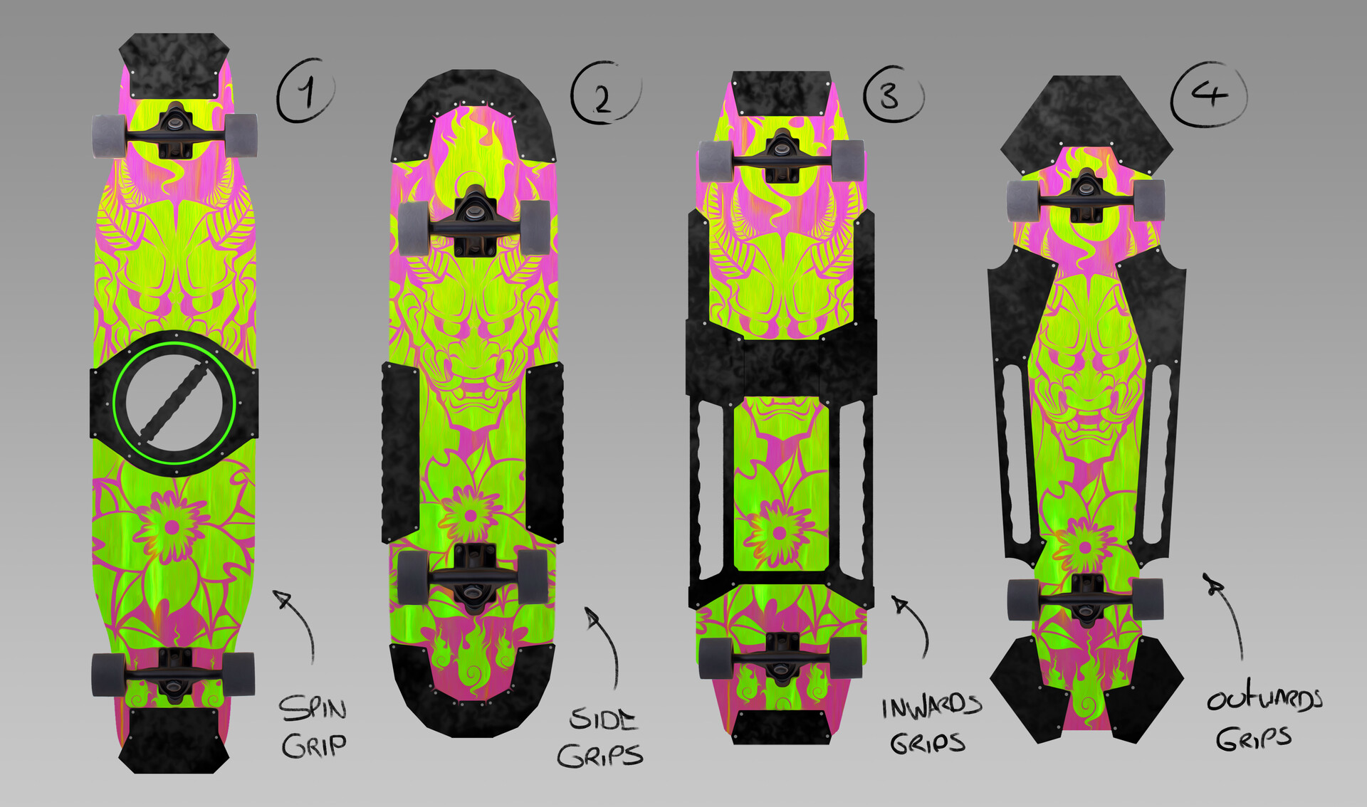 ArtStation Yokai Skateboard