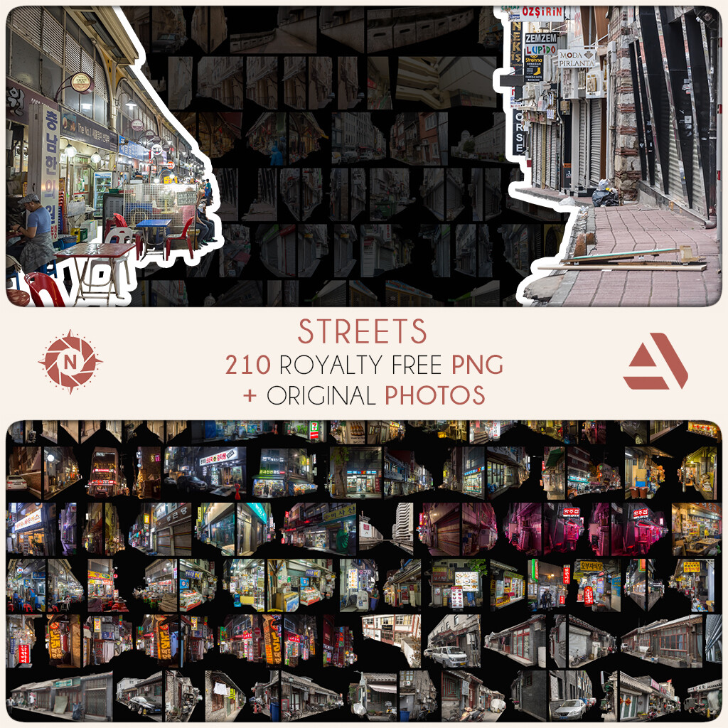 PNG Photo Pack: Streets  

https://www.artstation.com/a/6070081