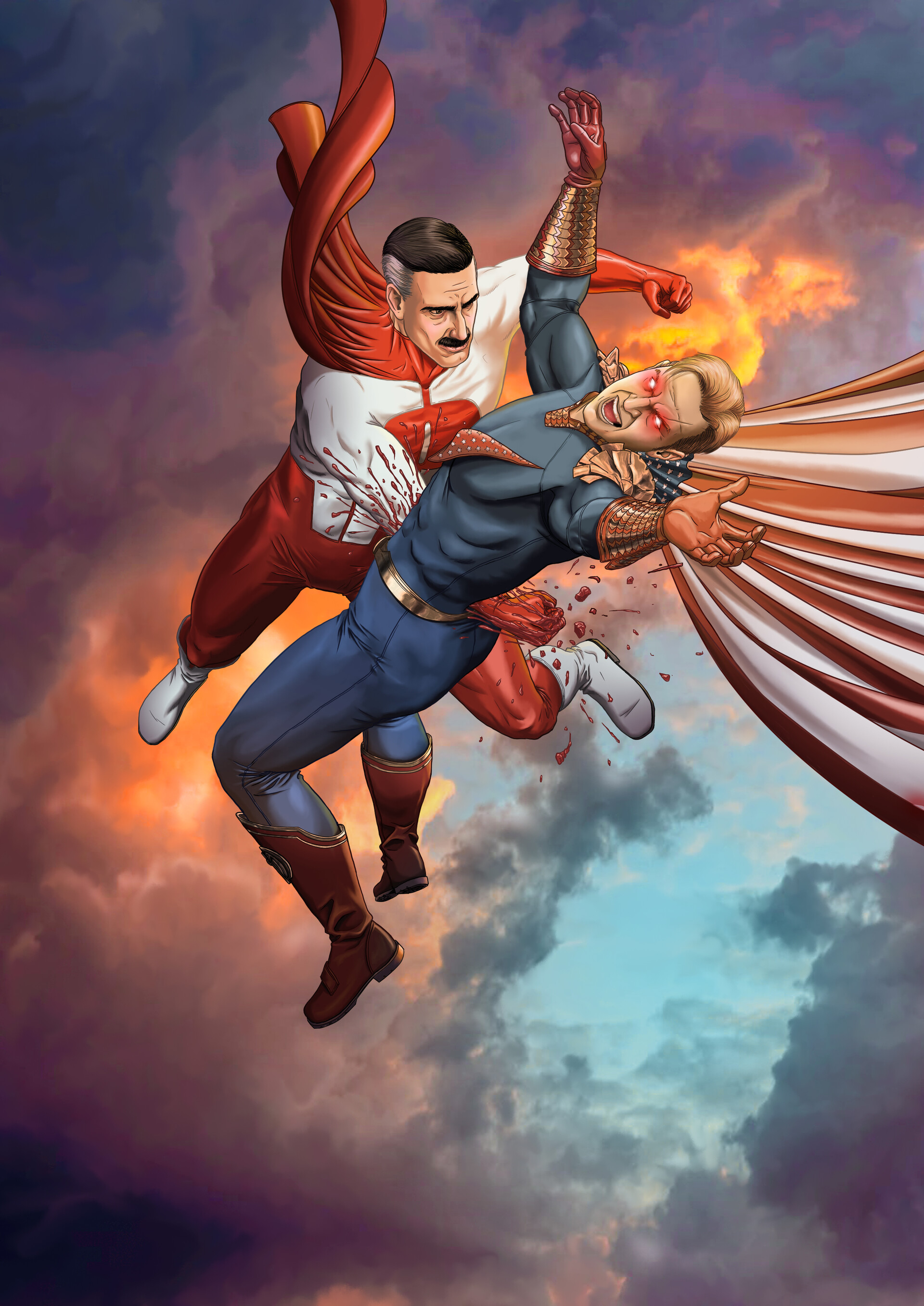 Artstation Omni Man Vs Homelander David Duke Artstation Omni Man Vs Homelander David Duke