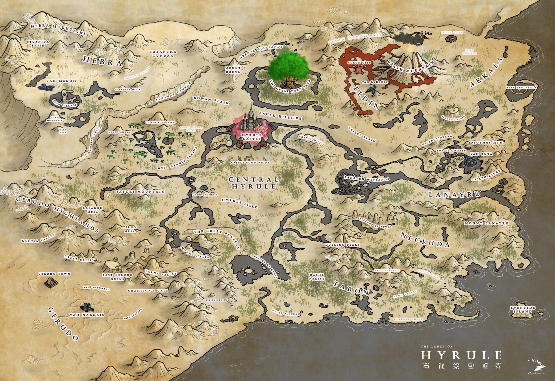 James Nalepa Hyrule Map Breath Of The Wild James Nalepa Hyrule Map Breath Of The Wild