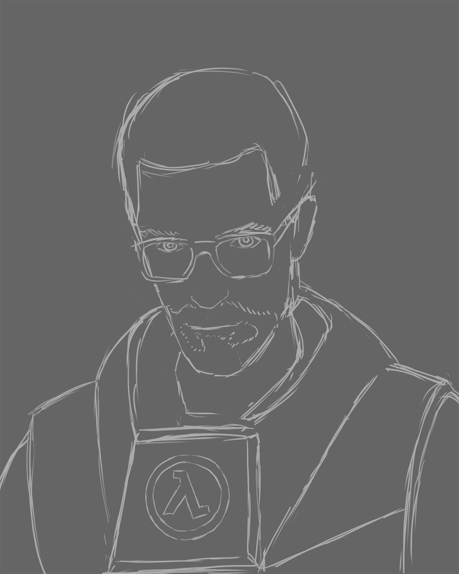Artstation - Gordon Freeman Portrait [Fanart - Half-Life]