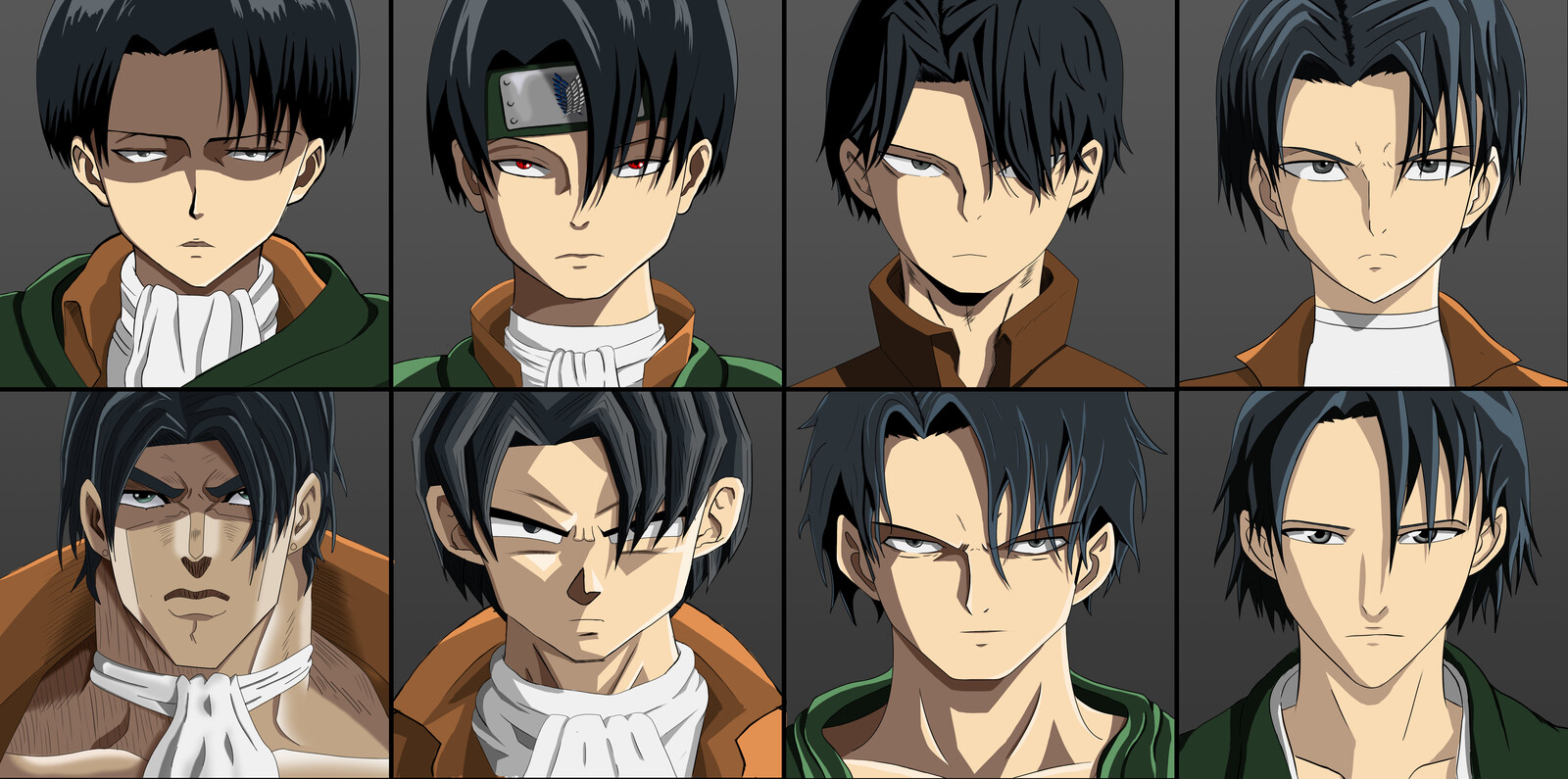Artstation Levi Ackerman In Eight Anime Art Styles Fan Art Shaun Snee Artstation Levi Ackerman In Eight Anime Art Styles Fan Art Shaun Snee