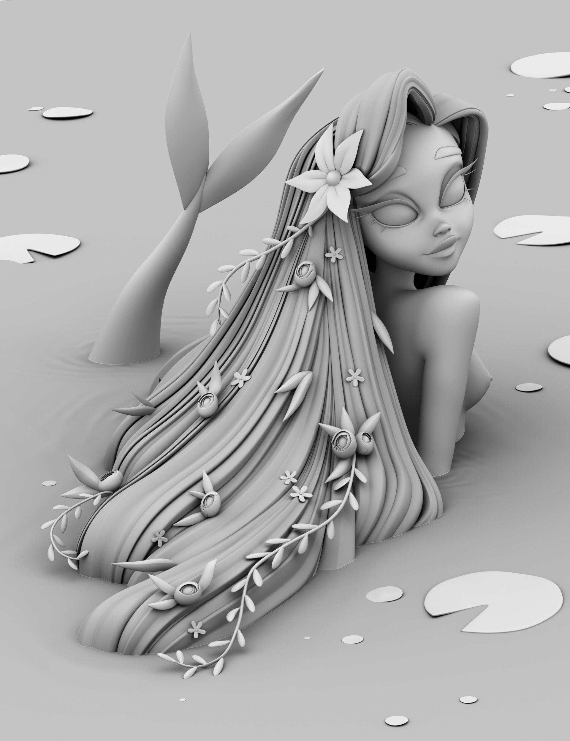 Captured Mermaid - Buy Royalty Free 3D model by Bugawuga (@Bugawuga)  [181eb59]