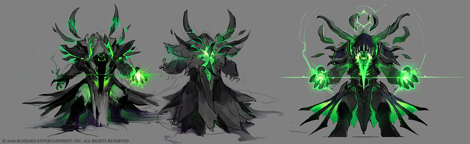 Early sketches for the Dark Nexus Gul'dan