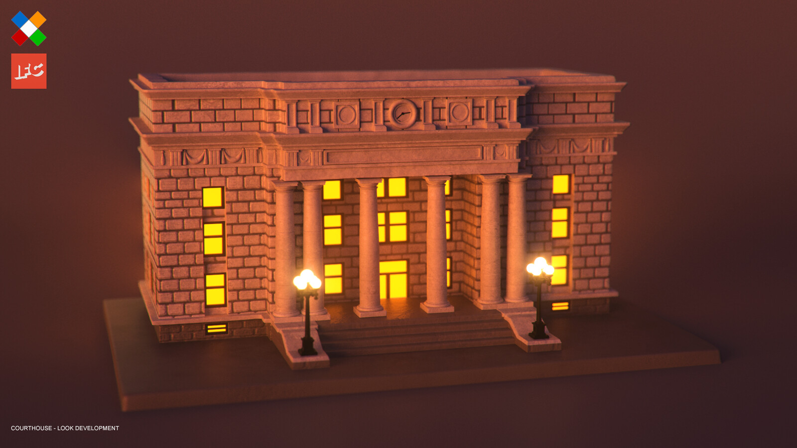 Look Development done for the Courthouse model