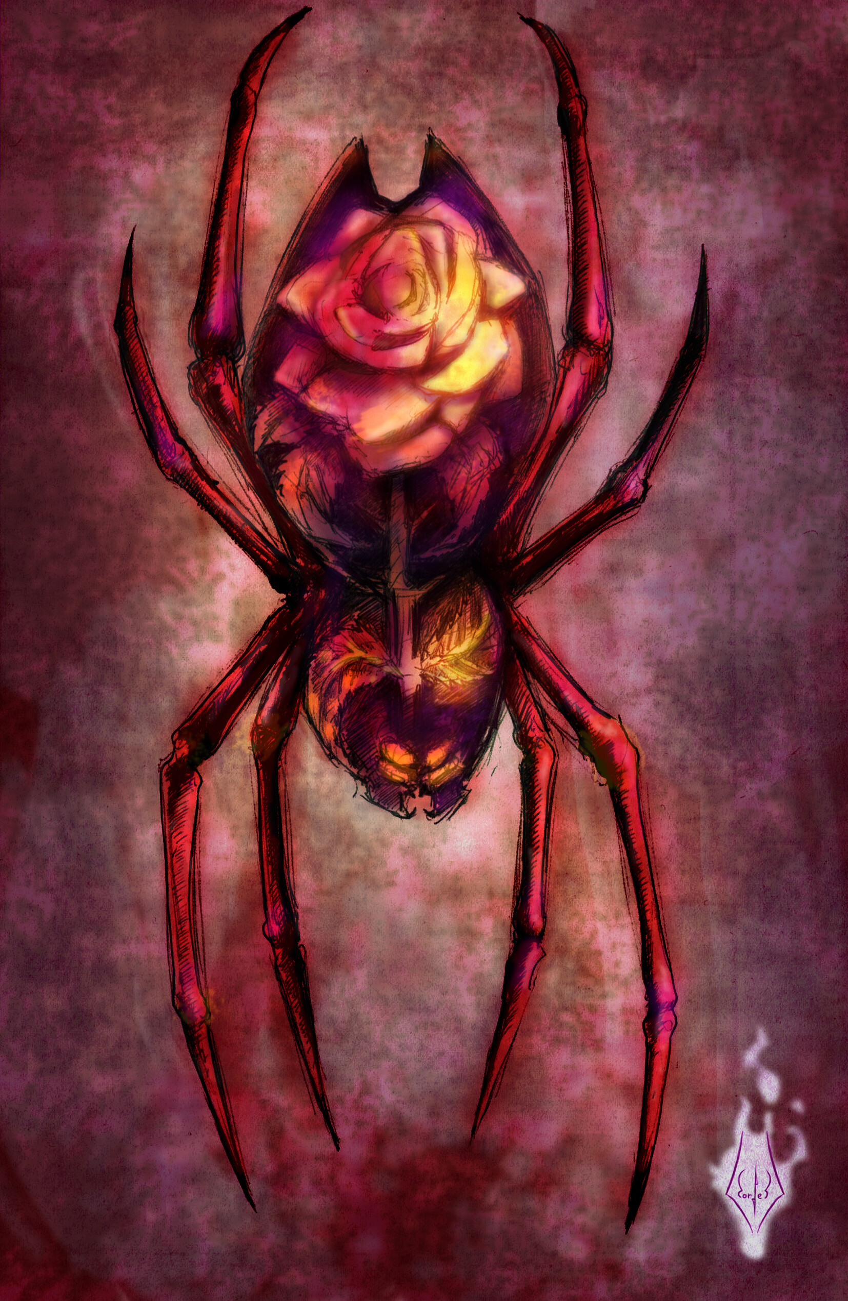 ArtStation spider rose