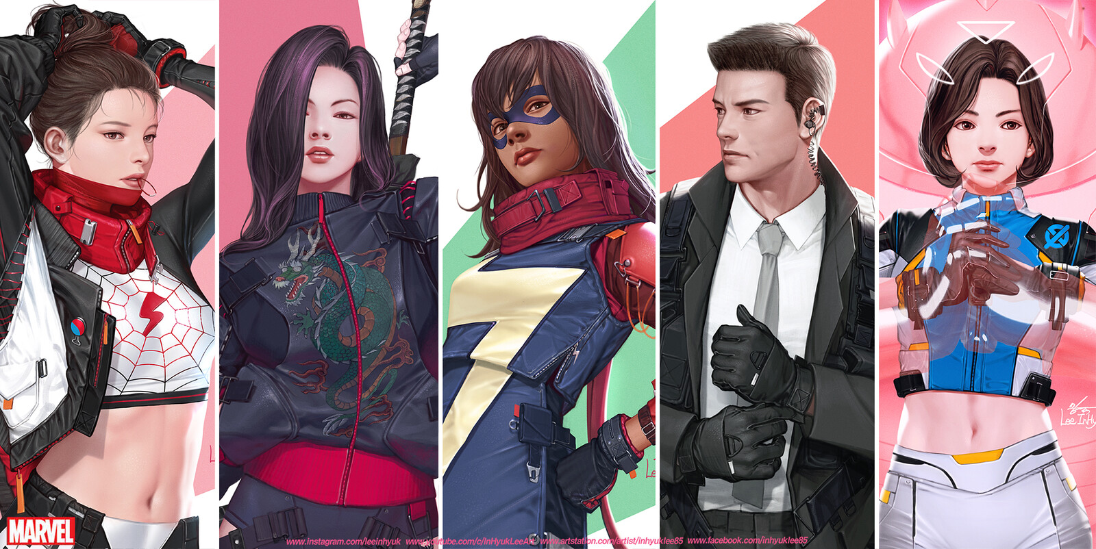 Silk &amp; Psylocke &amp; Ms.Marvel &amp; Jimmy Woo &amp; Armor