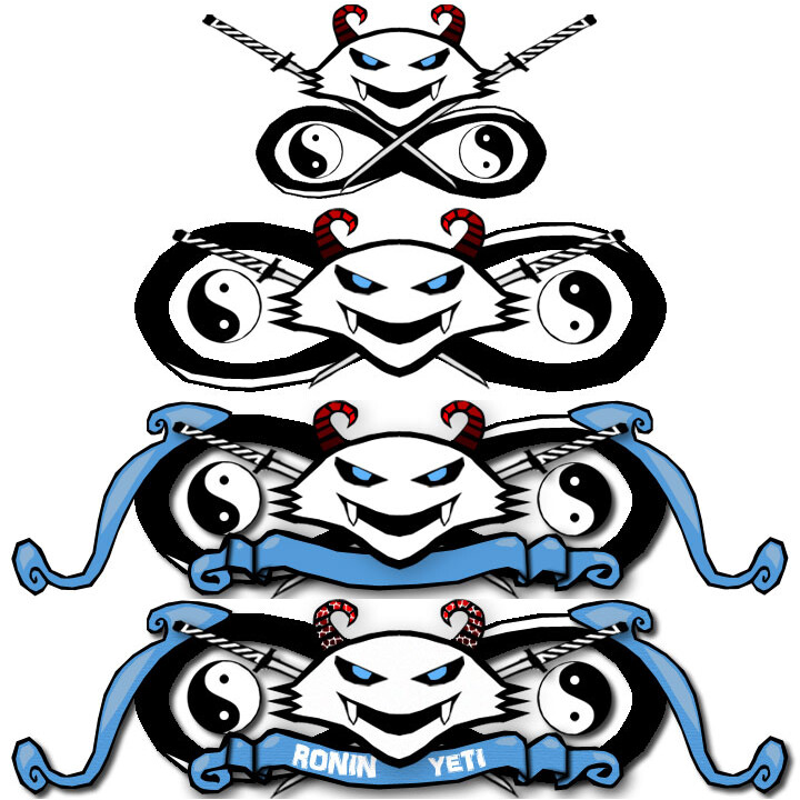 The many stages that RYD logo #1 went through