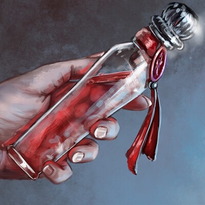 Magical kaleidoscope hand and bottlejpg