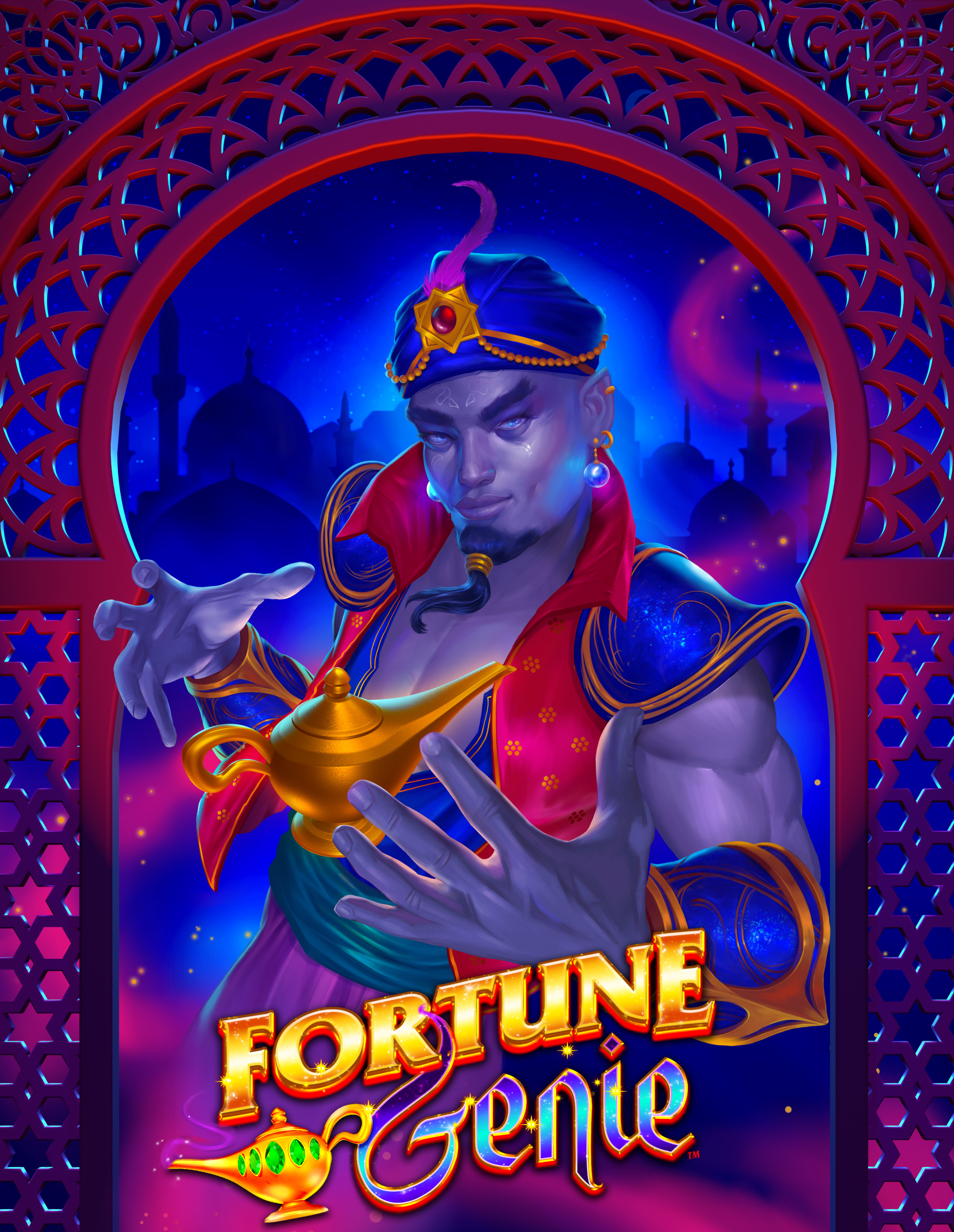 Fortune Genie. I painted this in Photoshop. I created the lamp and arch in Zbrush and rendered in Marmoset. 
