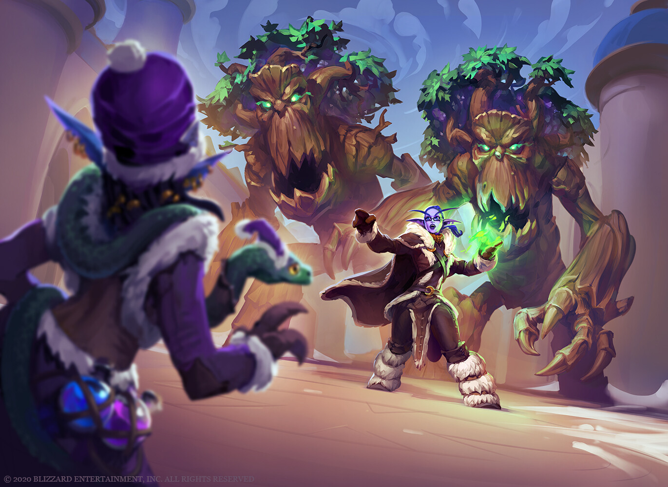 Facing off against the meanie Madam Lazul!