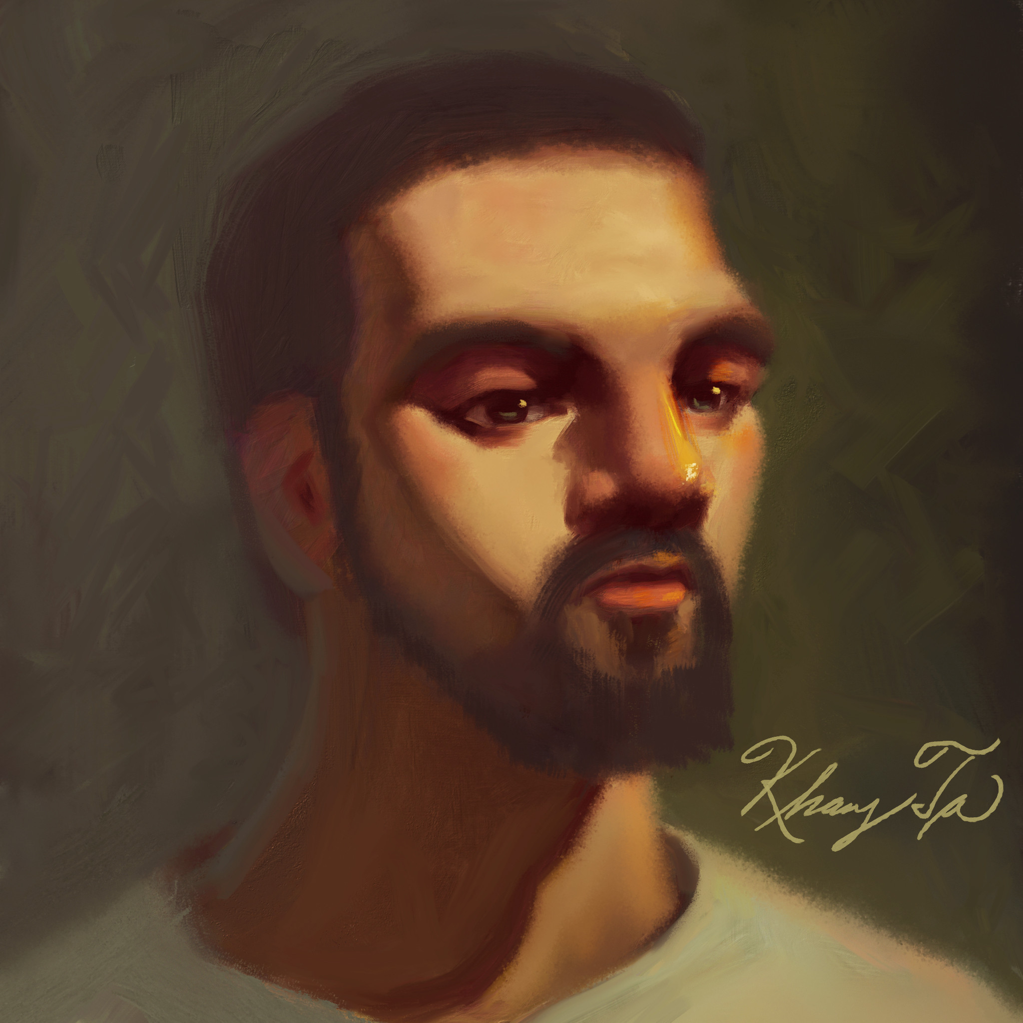Step 03 - Fine-tuned with Mixer brushes and retouched in Photoshop