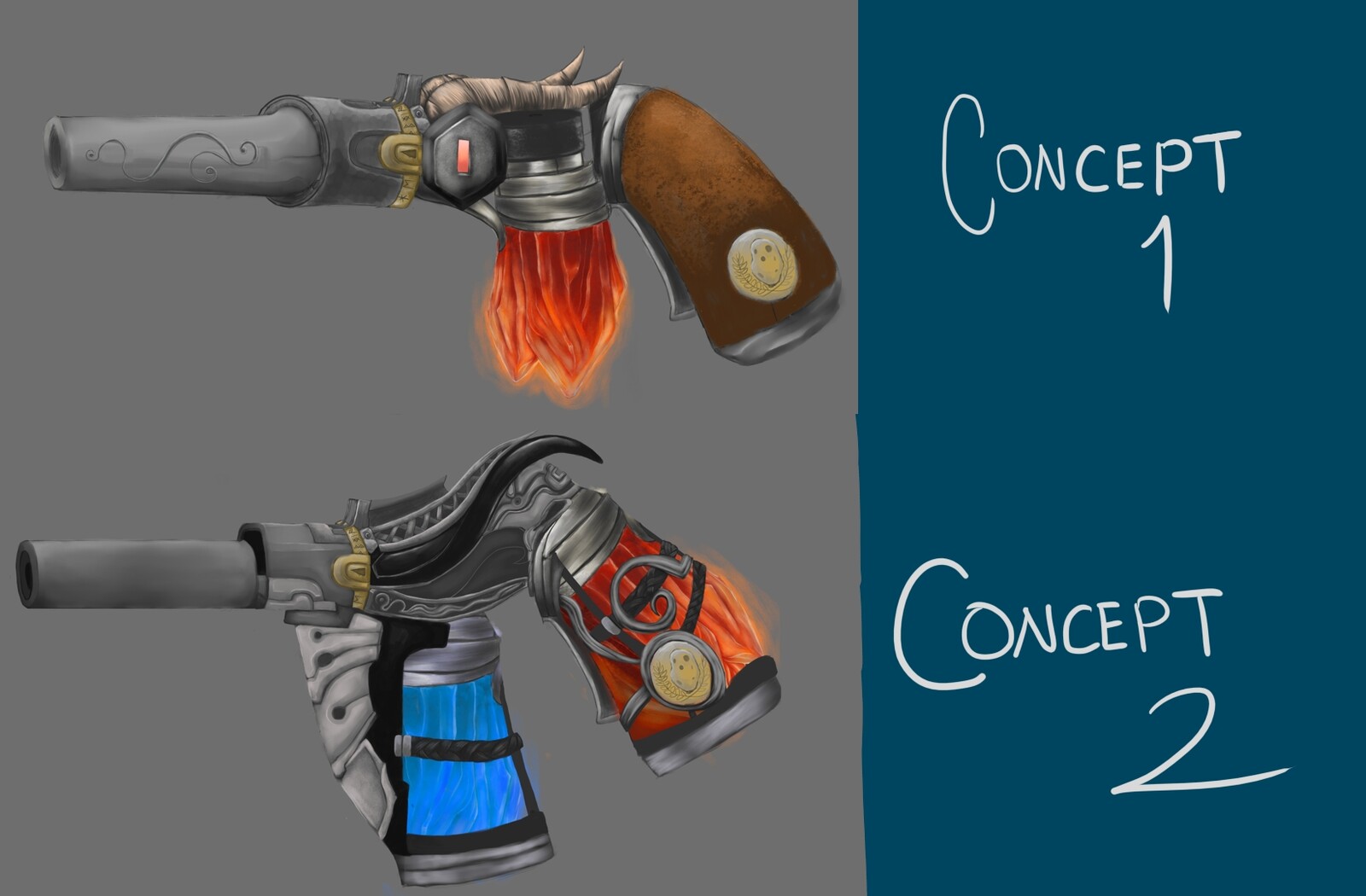Concept Art was donde in KRITA, for those Photoshop-believers. I liked the first one, but I felt that it needed more details. Concept 2 popped out.