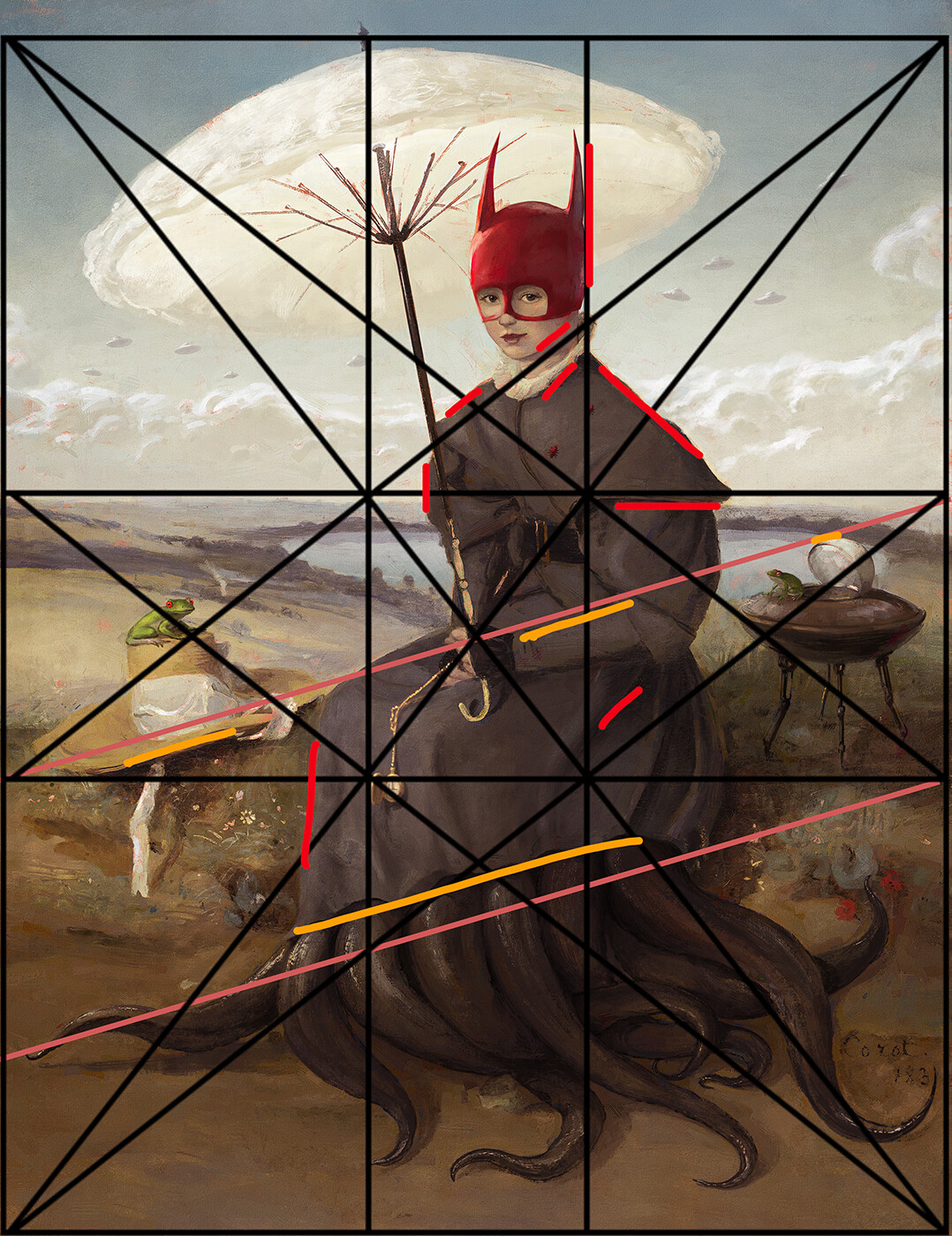 Compositional findings: Extra diagonal by Corot