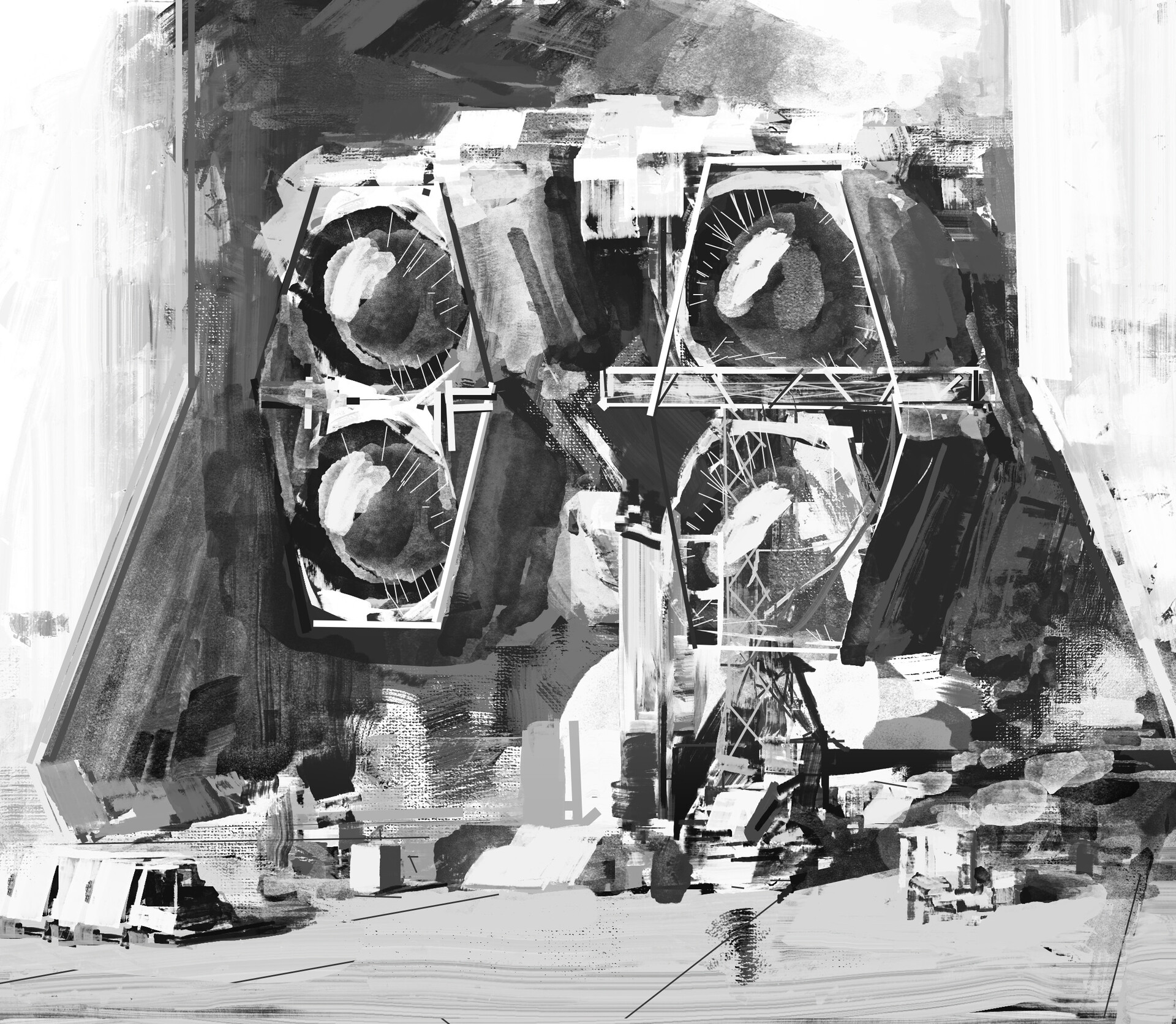 ArtStation - Sci-fi ship yard