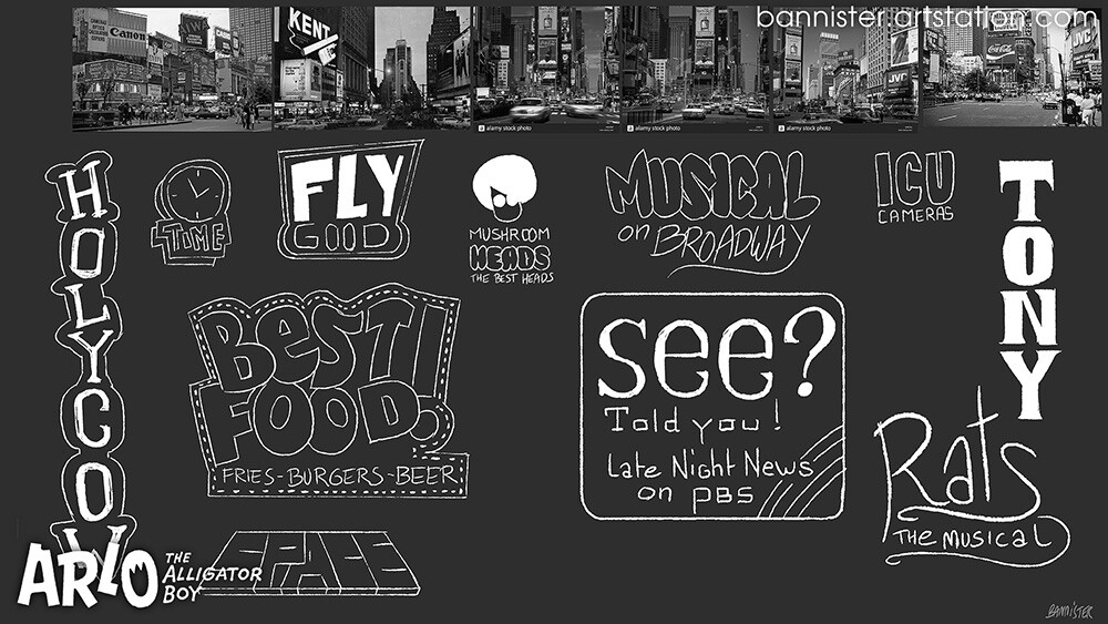 The logos of the previous Time Square illustration.