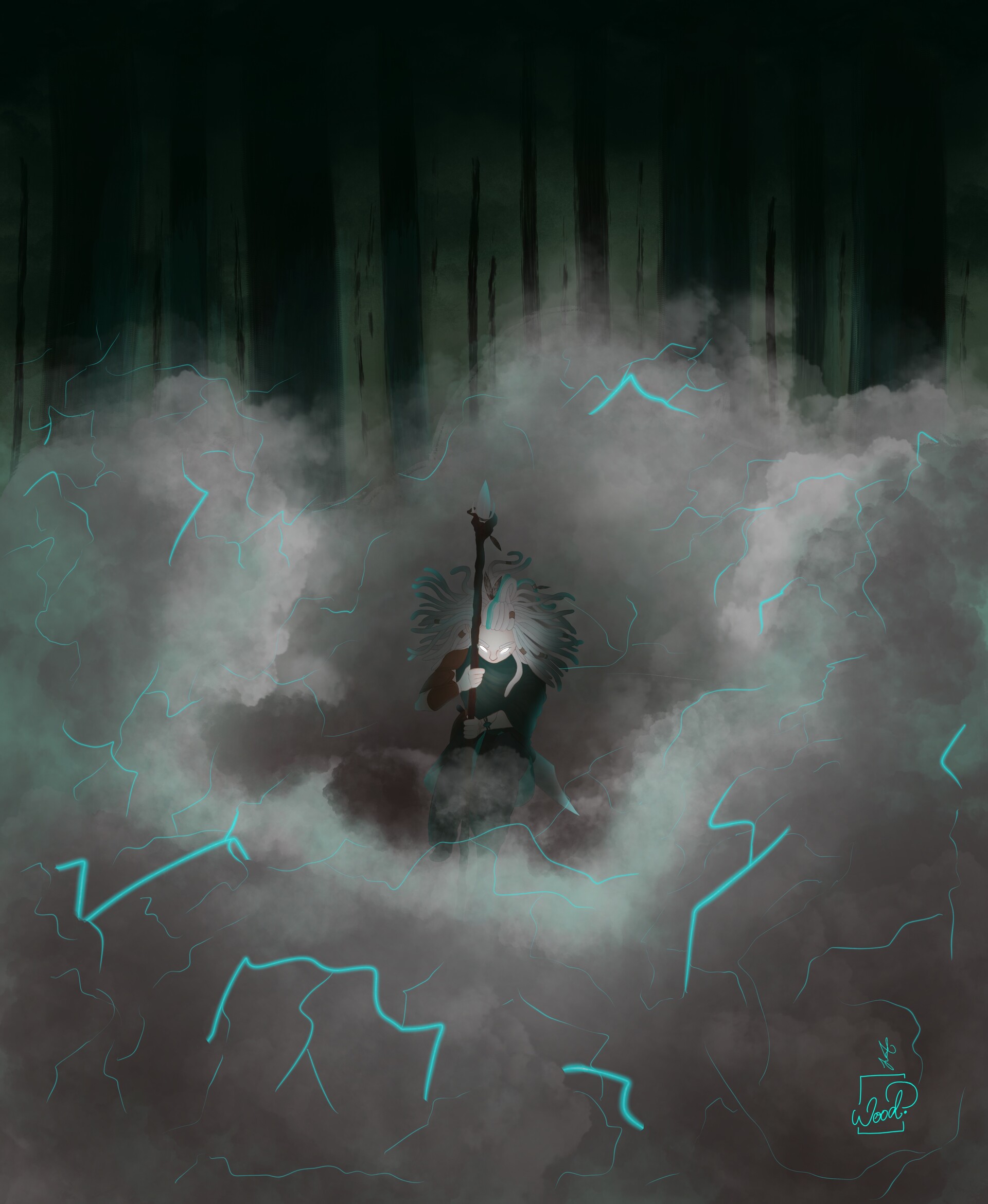 ArtStation - ‘Valk’ DnD character - casting thunderwave