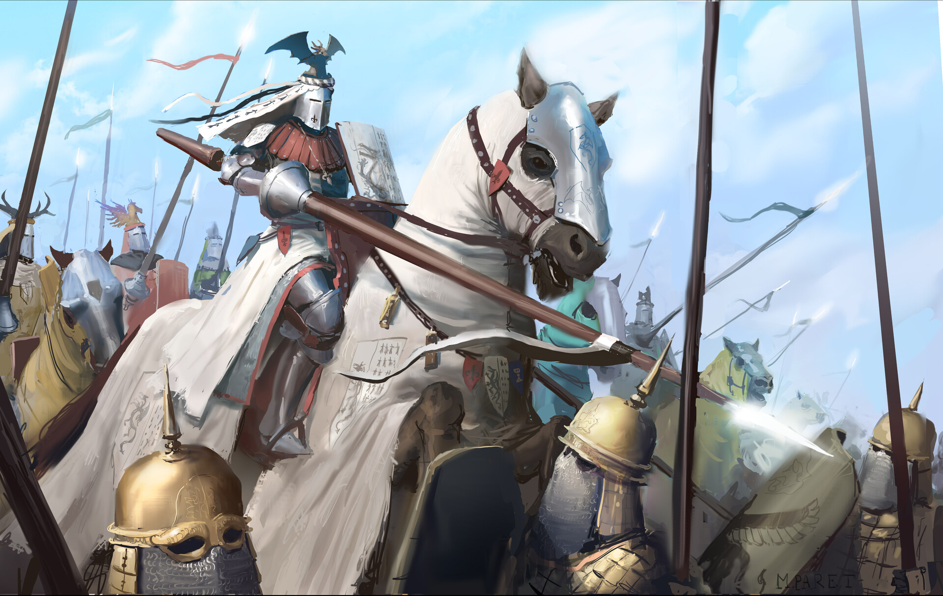 ArtStation - Charging Knights