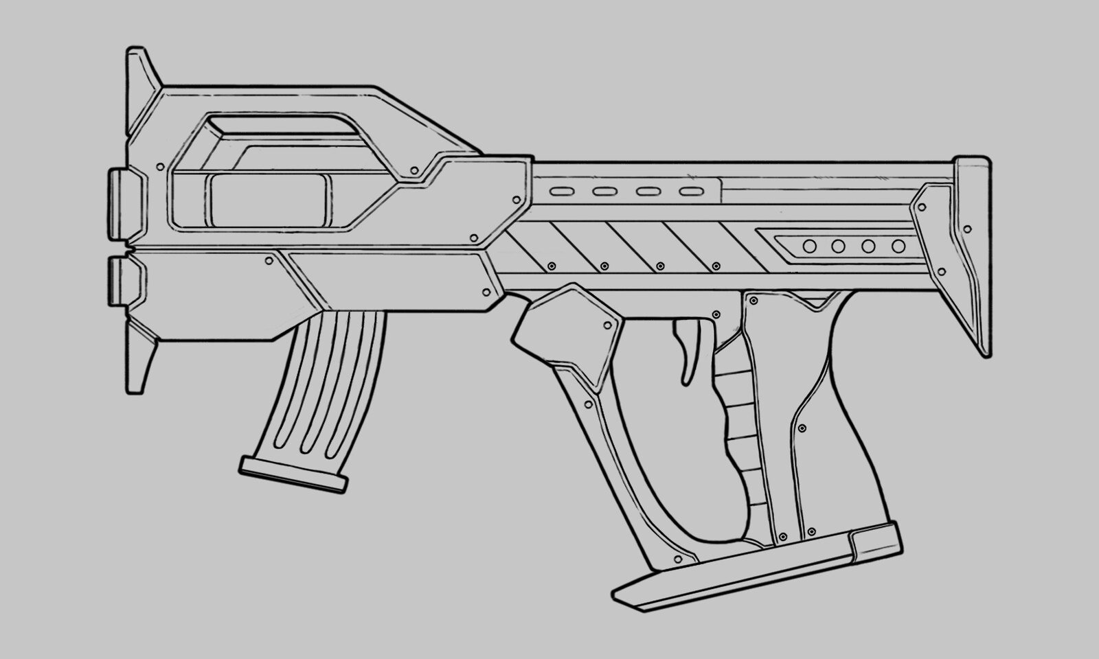 Sub-Machine Gun Concept 1. 