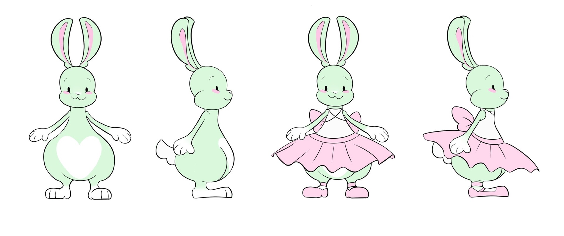 ArtStation - Lettuce the dancing rabbit Turnaround