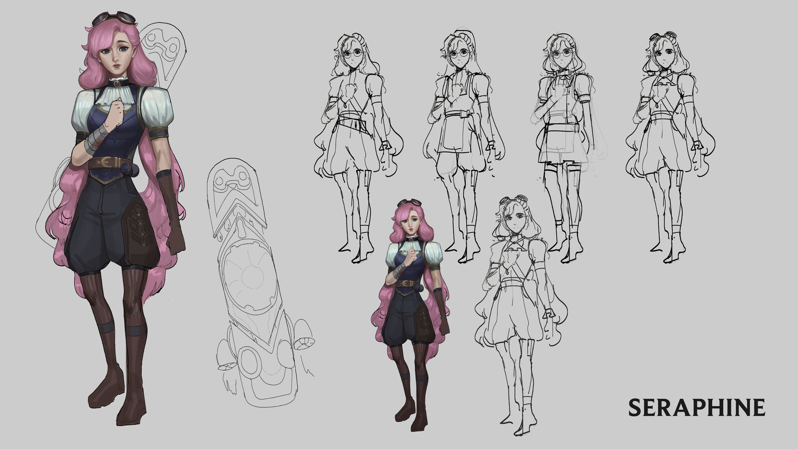 Some of the sketches and preliminary render I had!