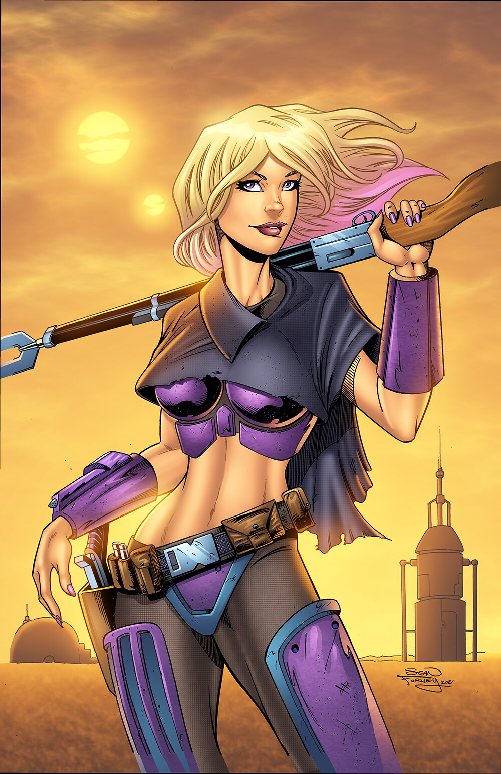 Violet May the 4th 2021 cover for Totally Rad Comics 

Pencils, inks, and colors by Sean Forney 