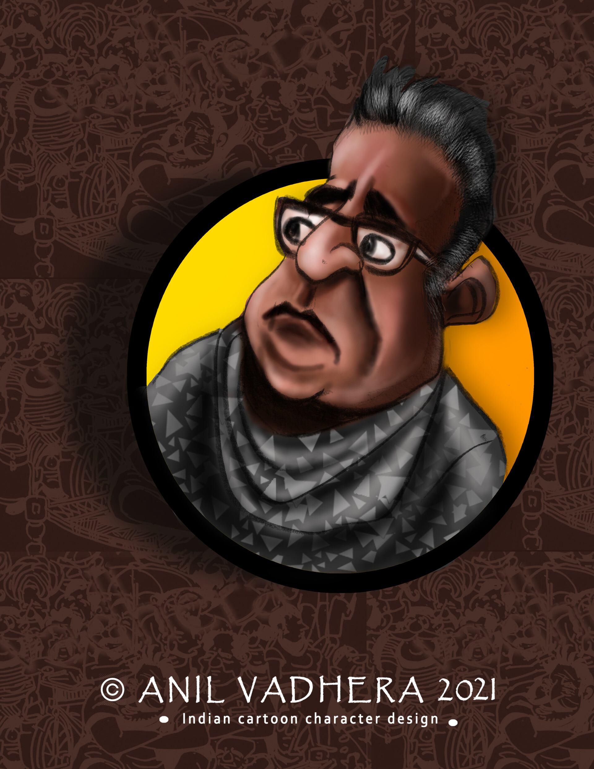 Anil Vadhera - Indian Common Man Cartoon Character Anil Vadhera - Indian Common Man Cartoon Character