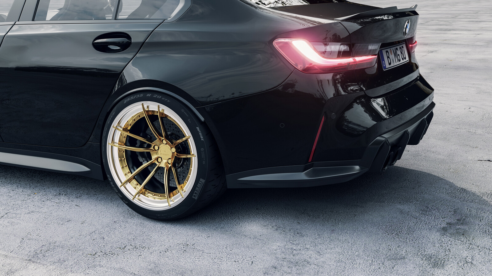 BMW M3 G80  Stanced with custom rims  CS F6