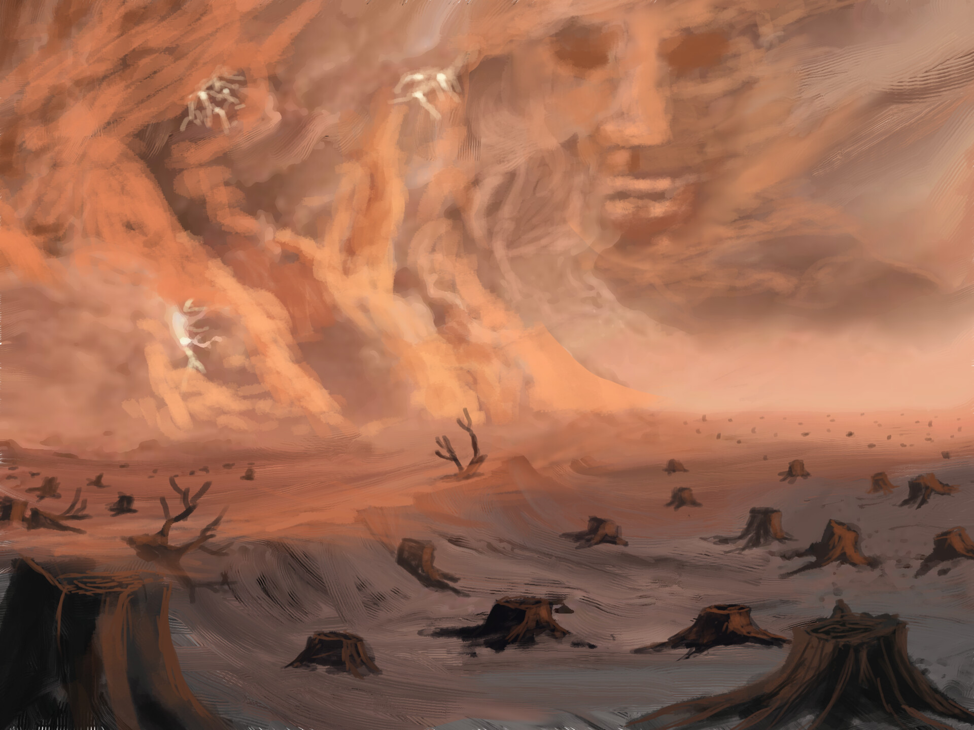ArtStation - Creepy desert wasteland