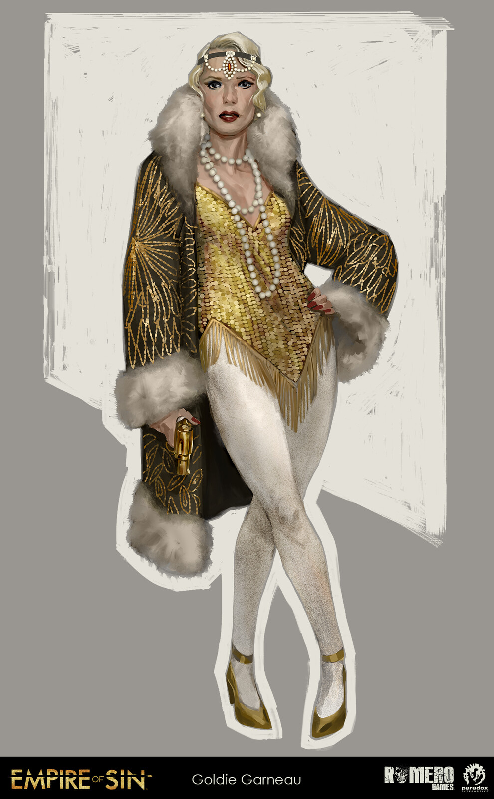 Goldie Garneau concept art. French-Canadian boss of the Fortune Tellers.