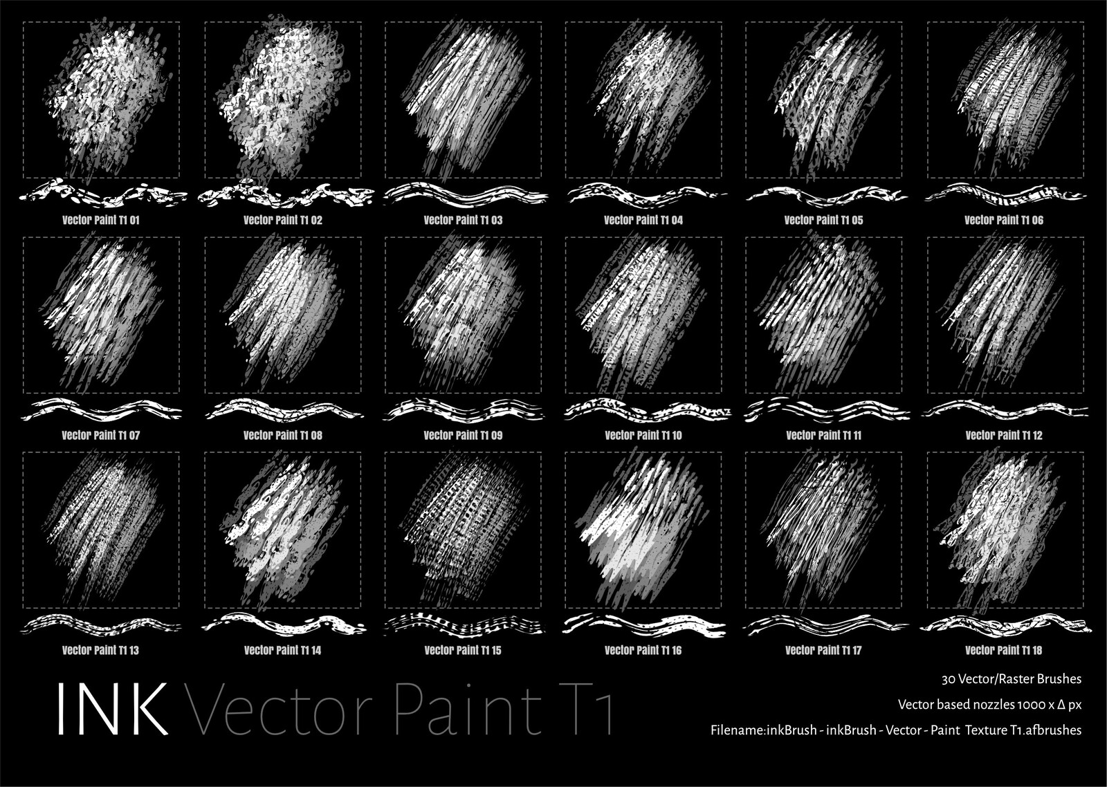 02 Vector Paint Texture Set 01 A