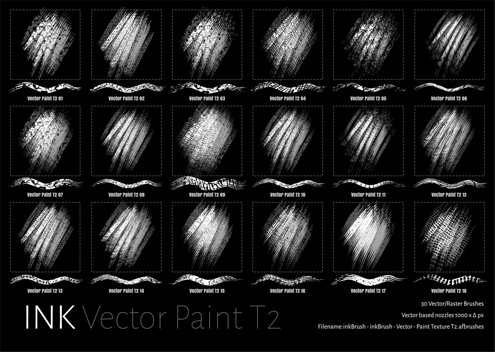 03 Vector Paint Texture Set 03 A