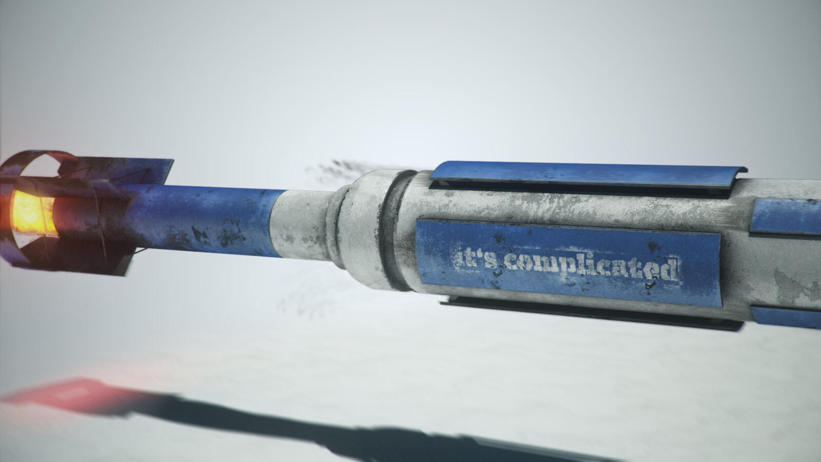 Missile with political message.
