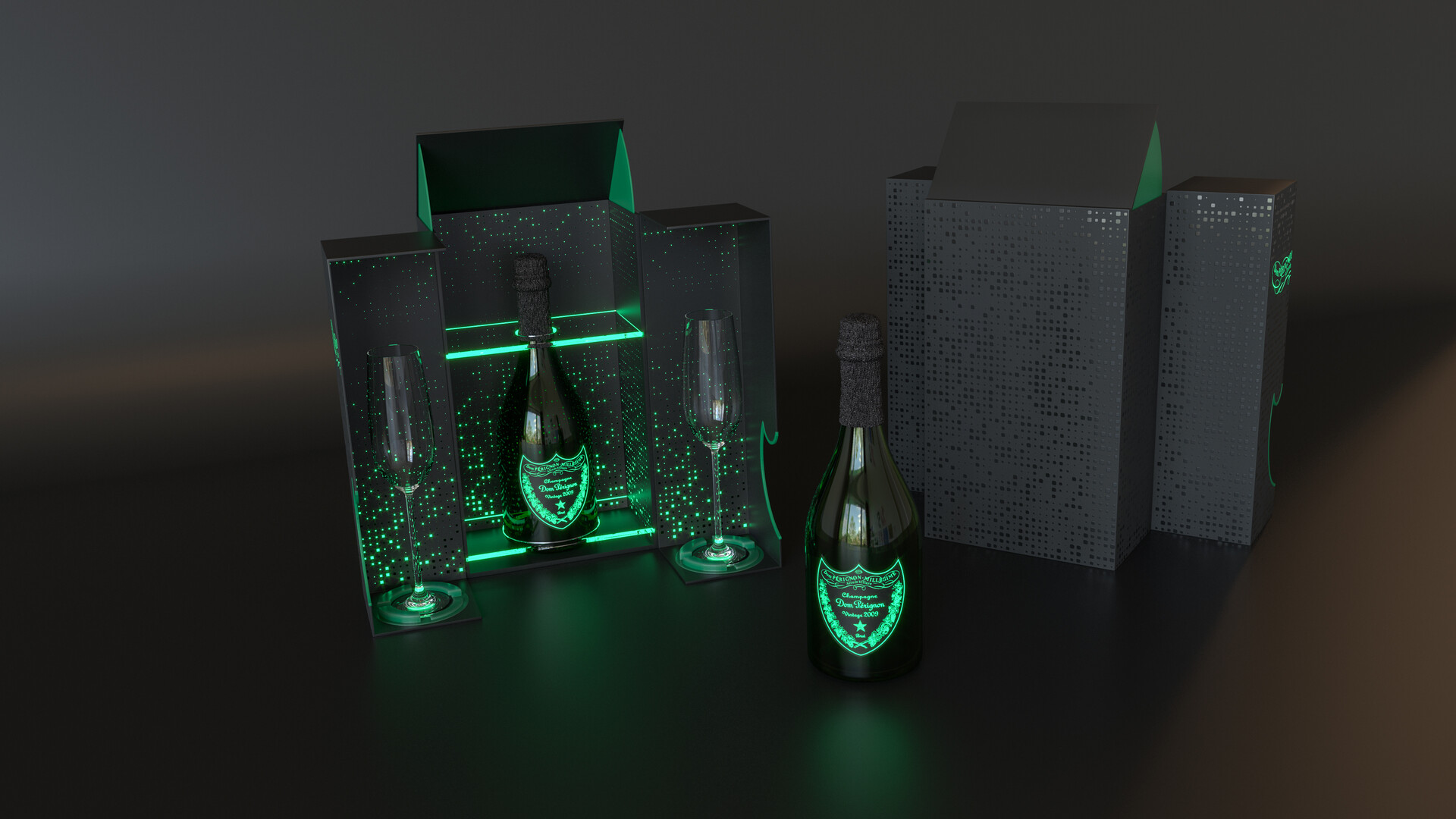 ArtStation - DOM PERIGNON - LIGHT UP PACKAGING