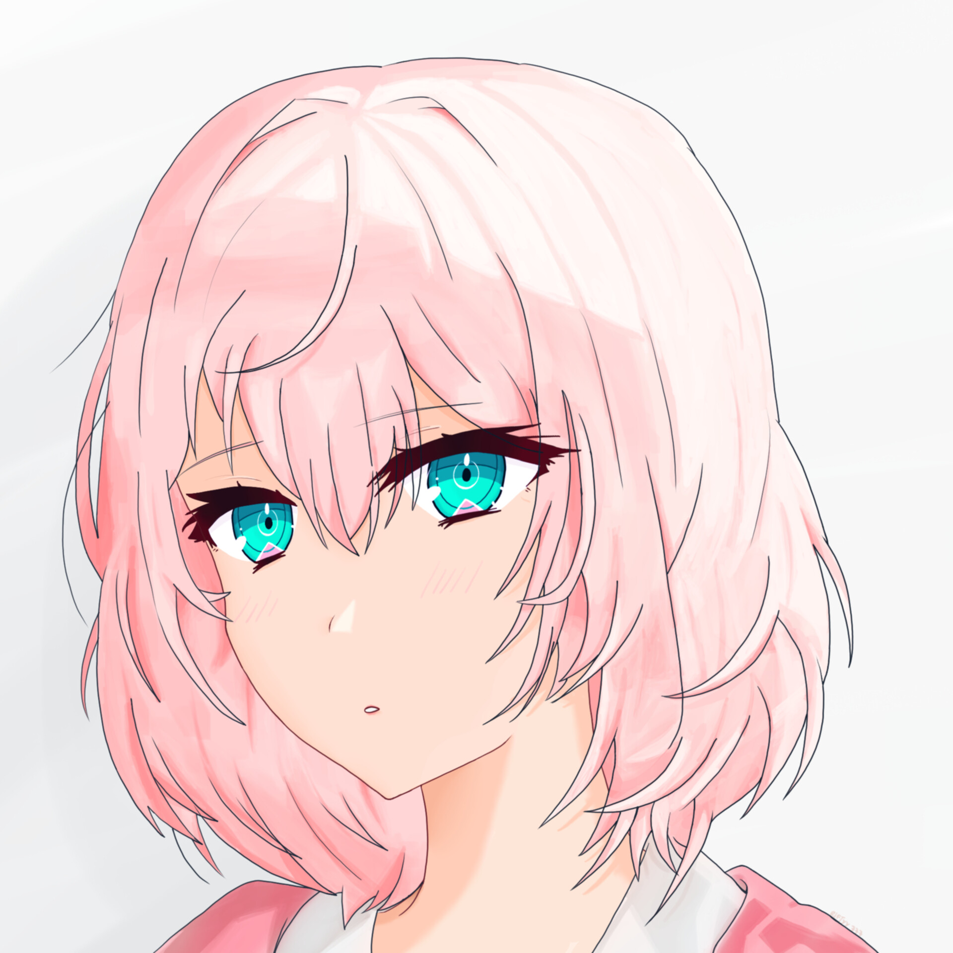 ArtStation - Pink hair anime girl