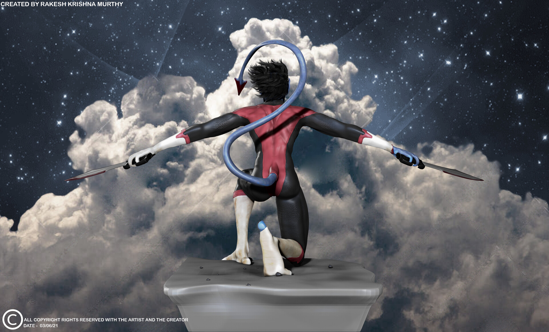 Rakesh Krishna Murthy - 3D Kurt Wrangler AKA 3D NightCrawler from X-MEN ...