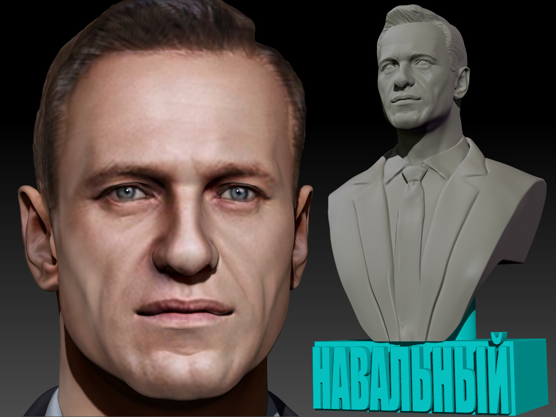 ArtStation - Navalny 3d print bust. Happy 45th Birthday Alexei ...