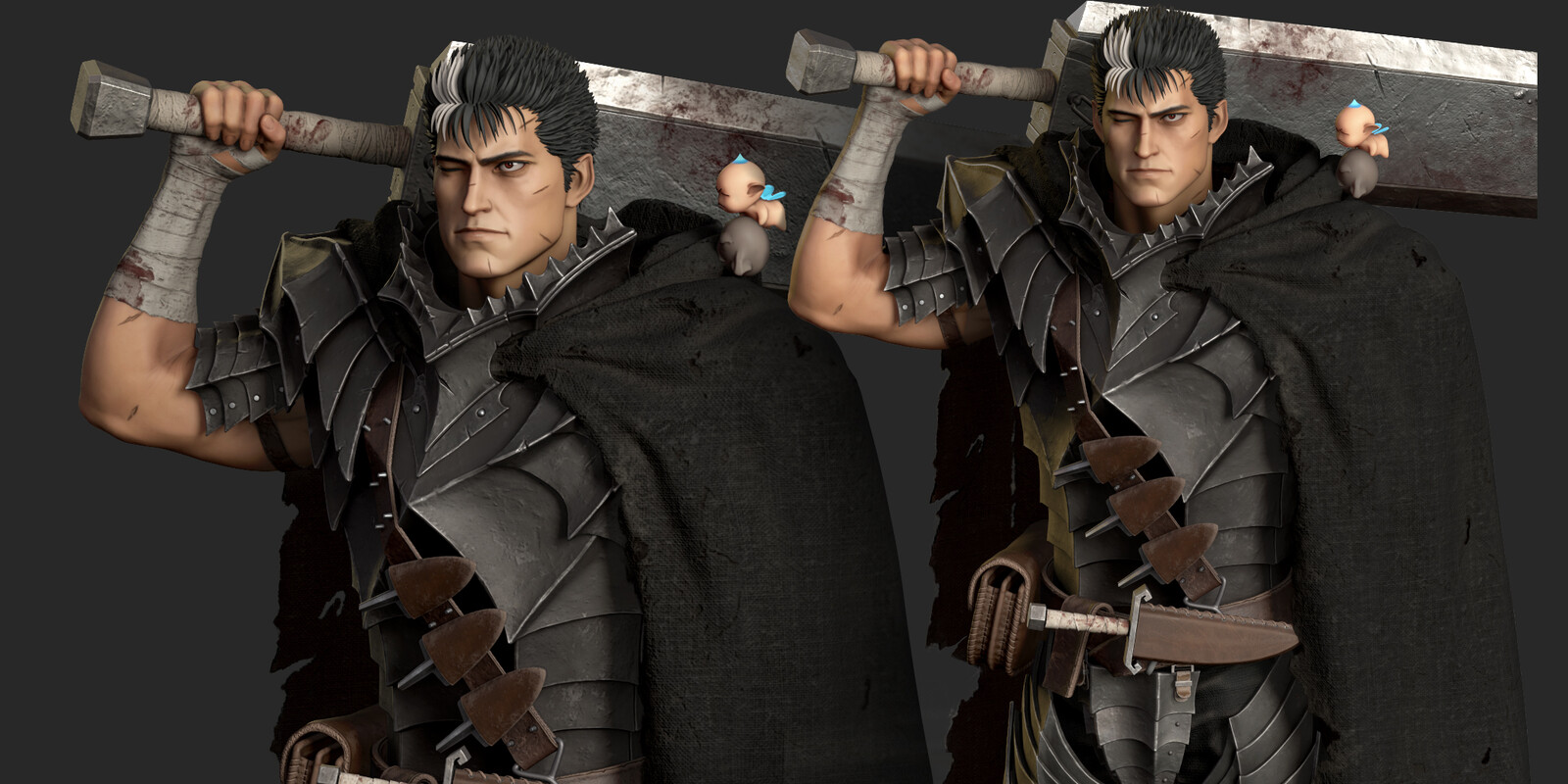 Мод на пипл на берсерк. Гатс и пак. пак эльф берсерк. puck berserk art.