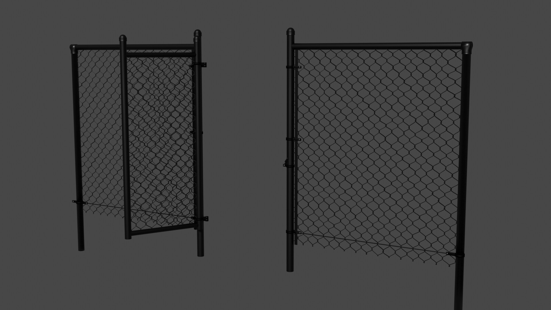 ArtStation - Black Chain Link Fence