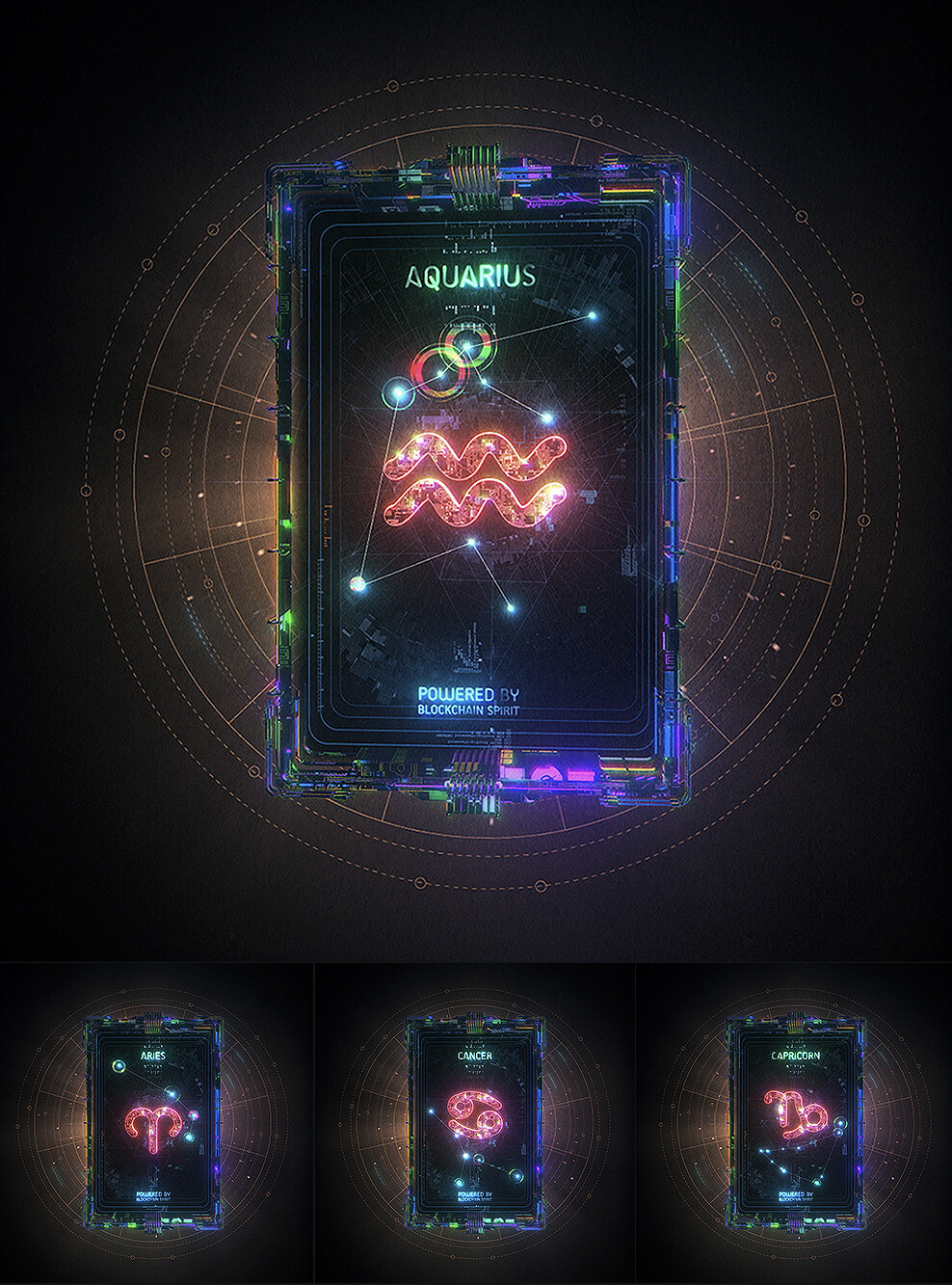 ArtStation - Zodiac Signs Crypto Cards NFT Collectible