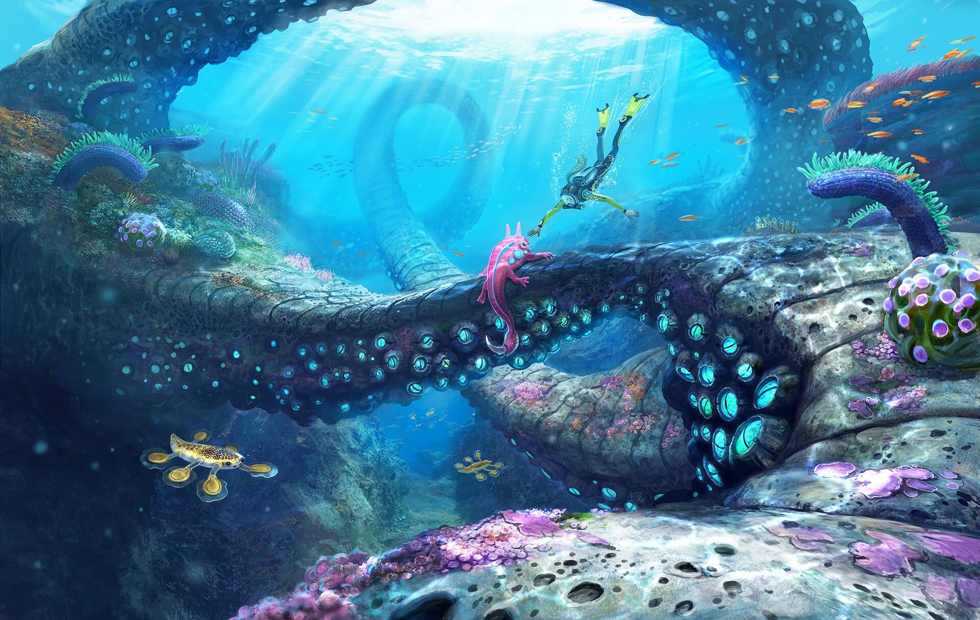 Как найти образец пластинчатого коралла в subnautica