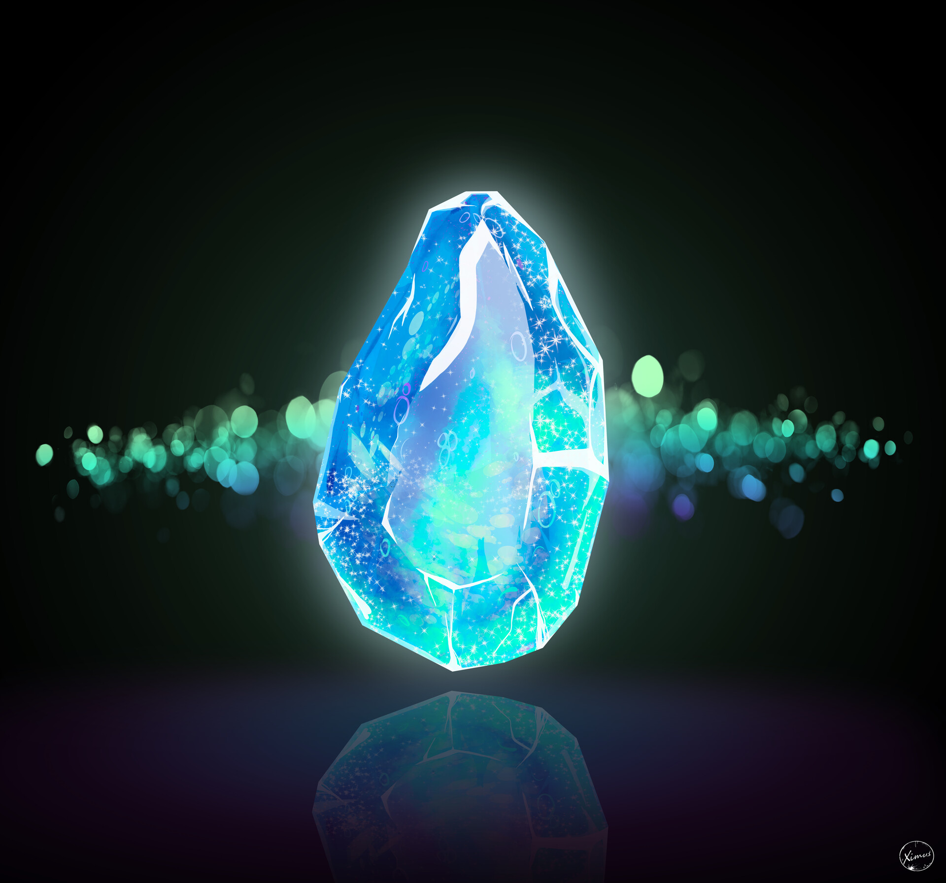 ArtStation Blue gemstone