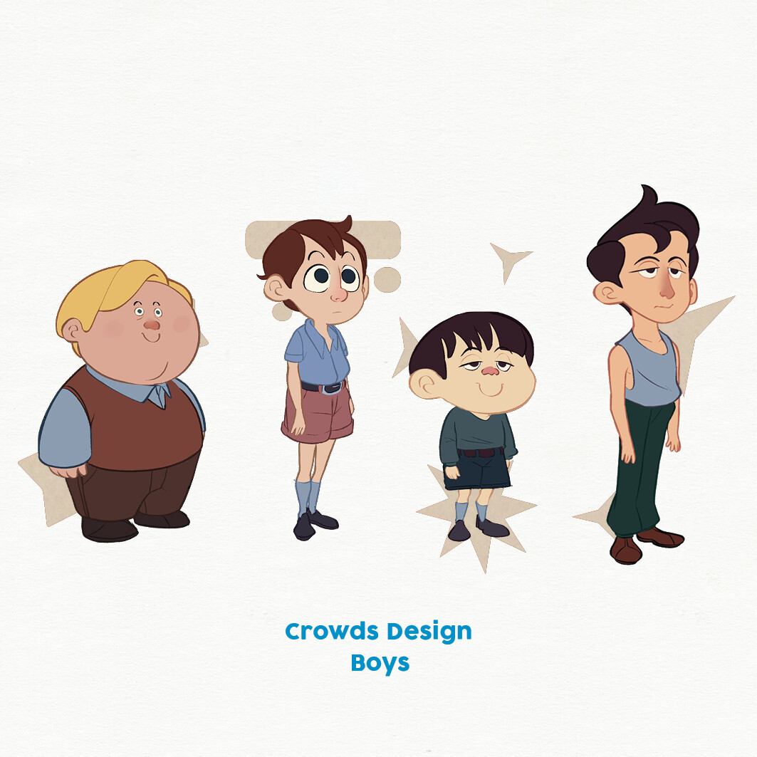 Although in the final project there are hardly any children, it seemed important to me to represent how other children in the same world would look like. 