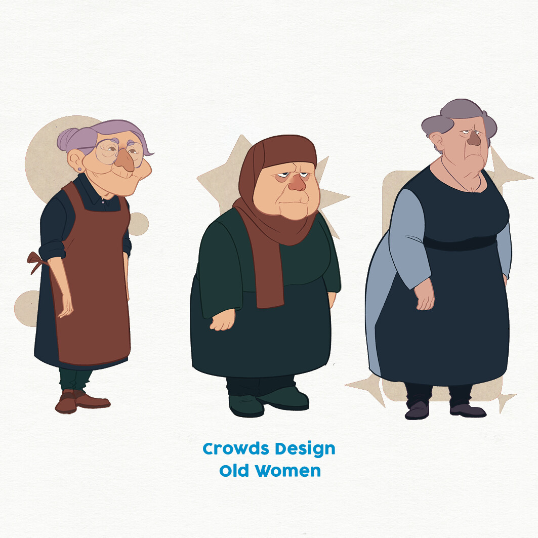 🇬🇧 As in the case of the adults, I tried to introduce chromatic variety within a “muted” tone range, since they are secondary and should not stand out from the protagonists. 