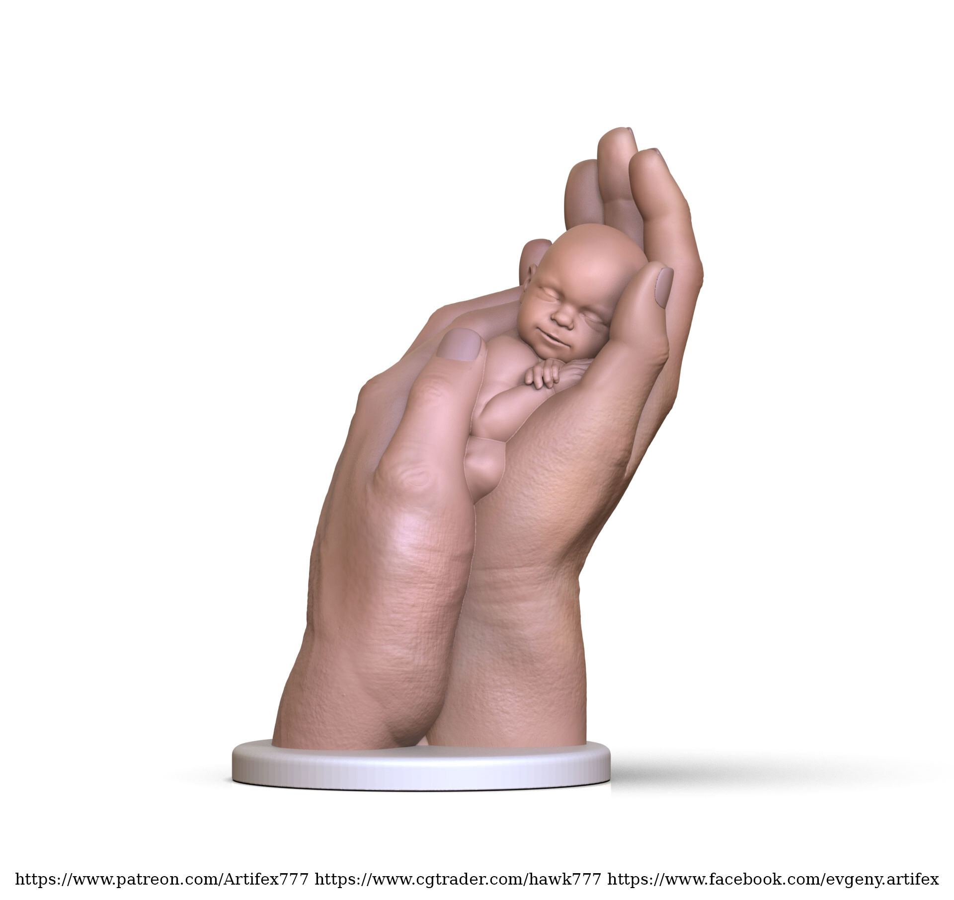 Baby hand sale 3d model