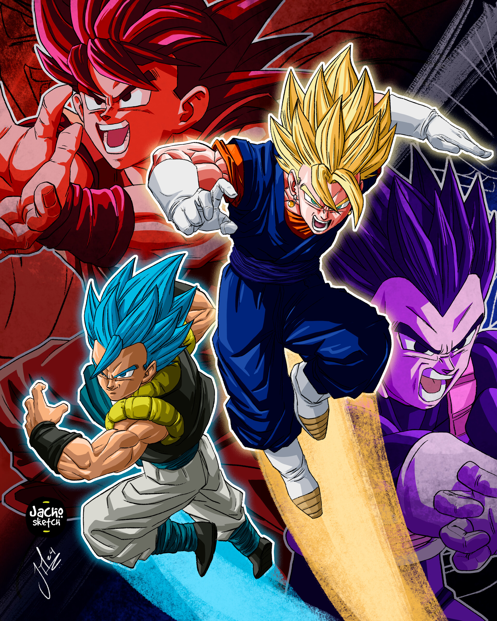 ArtStation - Goku and Vegeta potara fusion
